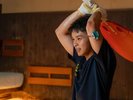 県内最大規模1日5回の熱風ロウリュ