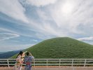 屋上SKY-HILL GARDENから眺める大室山は近い!大きい!