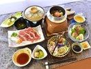 季節の食材を使用した夕食です!