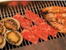 無煙ロースターで焼くBBQ