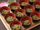 【朝食】お茶の香りとのどごしを楽しめる茶そば