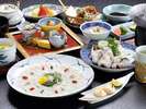 【ふぐ×河豚会席】四季の食材と、季節のふぐの味覚、逸品をご賞味ください。