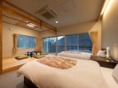 【和洋室】全室南向きで、季節ごとに色鮮やかな山の景色を眺めます。