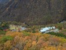 【外観】見渡す限りの紅葉、その麓に佇む宿