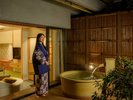 完全プライベートな露天風呂でごゆっくりお過ごしください。