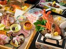 秋の万葉創作和会席より。この季節ならではの風味豊かなお料理の数々。