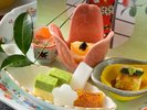 器、盛り付けにもこだわった五感でお楽しみいただく福一の季節の和会席。