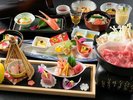 冬の上州味覚会席より。冬ならではの味わいと盛り付けをお楽しみください。