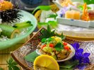 夏を彩る、福一のお料理。夏のご夕食より。