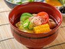 福一の夏の風物詩「冷やしおきりこみ」夏野菜と合わせてさっぱりと。