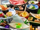 夏のご夕食より。一つ一つのお料理に魂を込めご用意する、福一の最高傑作です。