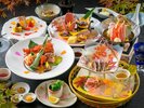 【万葉創作和会席〜秋】伊勢海老や赤城牛、蟹など厳選した秋の美味を華やかに。福一ならではの創作和会席。