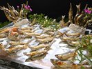 【夕食バイキング】熊野の山々から流れる川の伏流水で育った鮎を炭火でじっくりと焼き上げました。