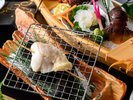 【特選熊野会席】冬の味覚「幻の魚」クエを焼き物で。皮のゼラチン質と身の旨味が際立つ贅沢な味わいです