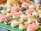 京漬物のお寿司 コリコリ歯応えの京漬物とお寿司の食感をお楽しみください