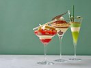 見た目も華やかな夜限定パフェをご用意。