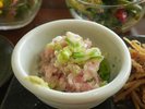 石垣島産のマグロをたたきで