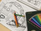 お子様も楽しめるぬりえコーナー