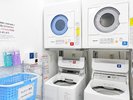 長期滞在も安心のコインランドリー