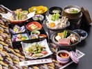 信玄鶏の水炊き、とろステーキ ※一例
