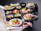 とろステーキ、スタミナ焼きの会席 ※一例