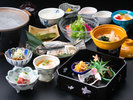 朝食献立の一例♪旅館ならではの贅沢な朝食をお楽しみください。