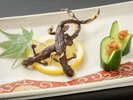 【ご夕食】サンショウウオの唐揚げ(別注料理)