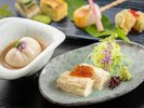 【ご夕食】献立の一例。日光名物「湯波」