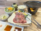◇6種の選べる晩ご飯◇牛タンとサガリの陶板焼き
