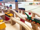 【トレインルーム】3階に新設された木製の列車で遊ぶトレインルーム