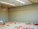 【トレインルーム】3階に新設された木製の列車で遊ぶトレインルーム