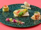 シーエンディナーコースメニュー前菜の盛り合わせ