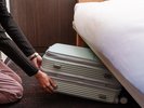 ベッド下にキャリーバッグ等のお荷物を収納可能です。スペースの有効活用!