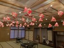 食事会場と金魚ねぷた