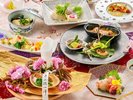【夕食】越前郷土会席(一例):地元の厳選されたとれたて新鮮素材を四季に合わせて調理いたします。