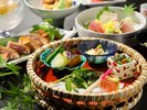 【大和会席〜古都の彩〜(夏)】吉野葛粉、三輪素麺、奈良漬味噌、大和茶…そこかしこに光る奈良の味。