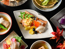 【旬彩御膳(秋)】ボリューム控えめながら、季節感と奈良を味わうお料理です。