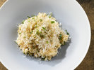 【夕食コース共通(2026夏)/ホテル棟レストラン】枝豆とパルメジャーノチーズの炊き込みごはん