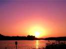 賢島大橋にかかる夕日。日本夕日百選の絶景です。