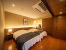 露天風呂付客室「ゆうすい」和室とベッドルームが分かれているため複数世帯でも気兼ねなくご利用可能です