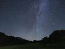 *【鳥海山荘の夜景】見上げた夜空に輝く星々