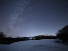 *【鳥海山荘の夜景】見上げた夜空に輝く星々