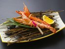 【別注:海老塩焼き(2尾)】〜1,500円税込※ご希望の場合は当宿までご連絡下さい〜