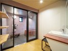 【鶴喜2F貸切温泉風呂】令和5年3月にリニューアル。定員2名でカップルが入れるぐらいの小さなお風呂です。