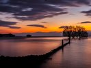 琵琶湖の夕日