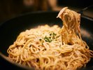 夕食:名物クリームパスタ