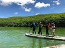 蓮池でSUP体験