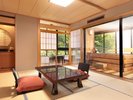 展望風呂付客室【新月】/温泉掛け流し