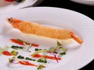 【2026年6-8月ディナー温野菜メニュー】海老のカダイフ包み揚げ 2色のソースプレミアムプランのみ