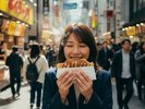 ご当地名物イカ焼き、ホテル近くのお店で食べられる!※イメージ